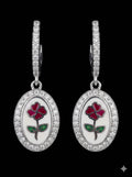 Flower hoops- Red