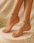 Black & white butterfly anklet