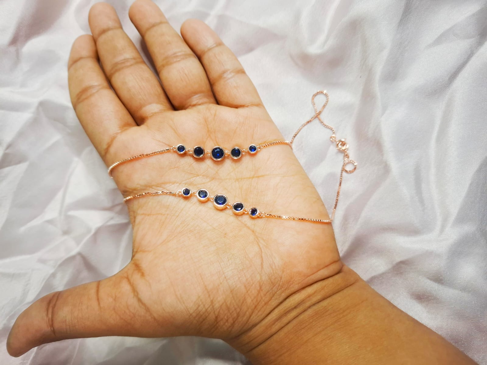 Five blues anklet