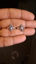 Lilac stoned toe ring