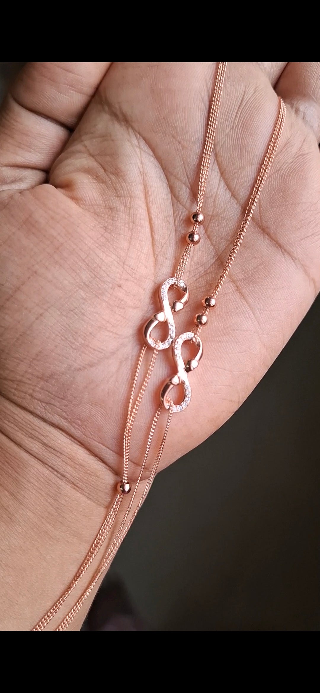 Infinity stone anklet
