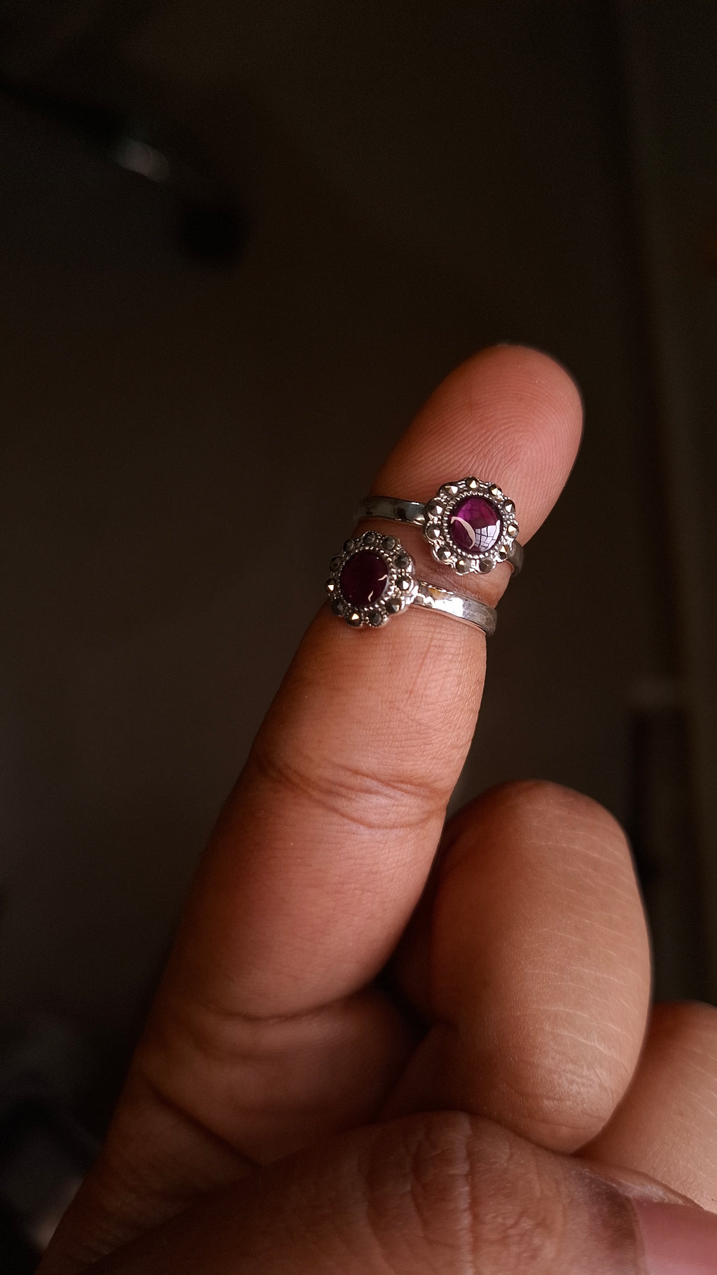 Pink round toe rings