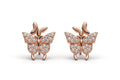 Double butterfly gold/Rosegold studs