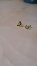 Yellow melon earrings